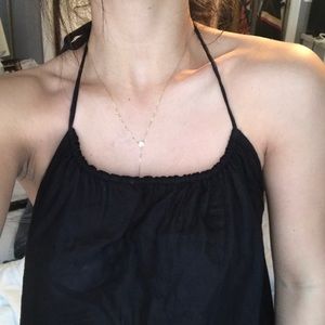 J. Crew black linen maxi dress